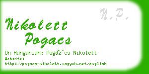 nikolett pogacs business card